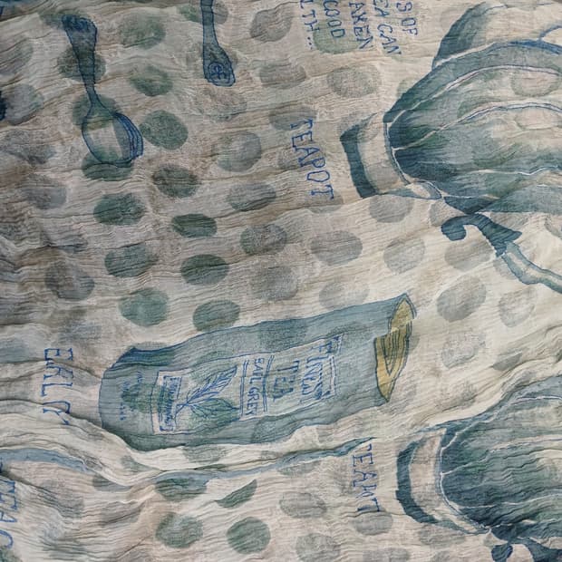 빈티지 찻잔 스카프 