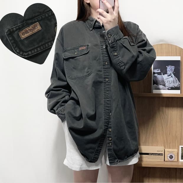 [정품] 칼하트 빈티지카키 포켓 워크 셔츠 [ L ]