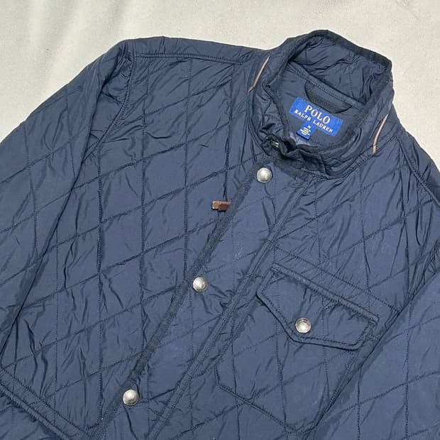 M 폴로랄프로렌 네이비 퀼팅 자켓 