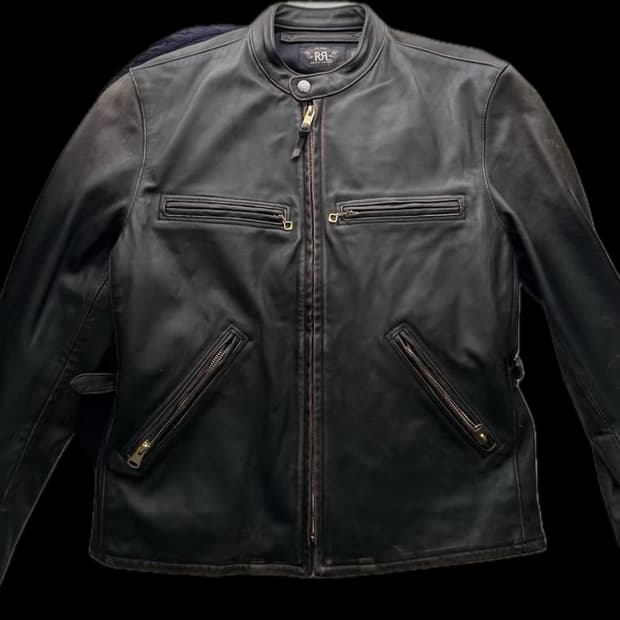 RRL j100 모토바이커 가죽자켓 M