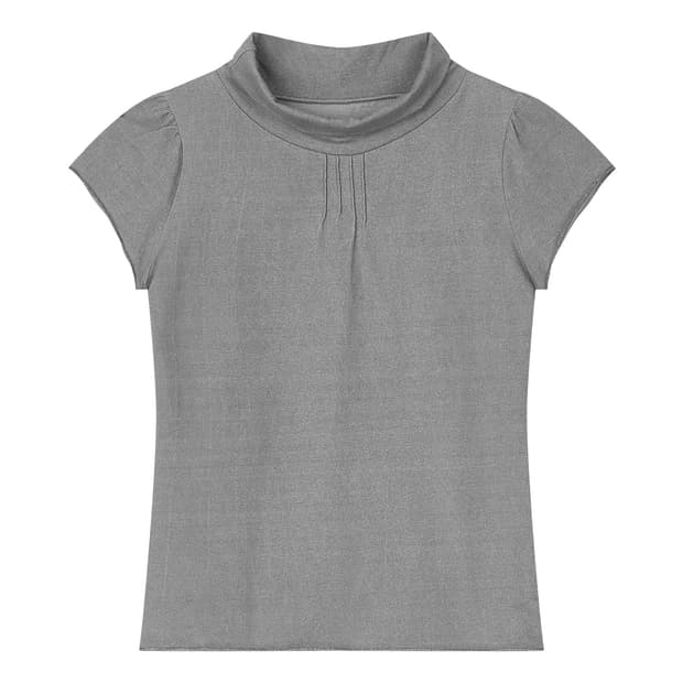 버터니 half-neck pintuck short sleeve t