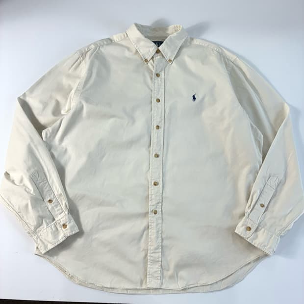 Polo  폴로 랄프로렌 자수 코튼 화이트 셔츠