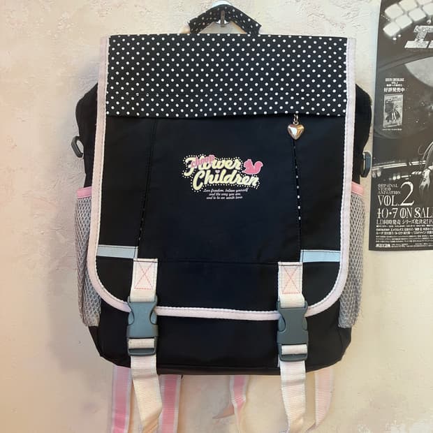 jpn 도트 러블리 스퀘어 백팩/크로스백 (2ways)
