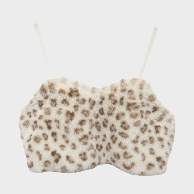 GU  페이크 퍼 호피 퍼 슬리브리스 63381