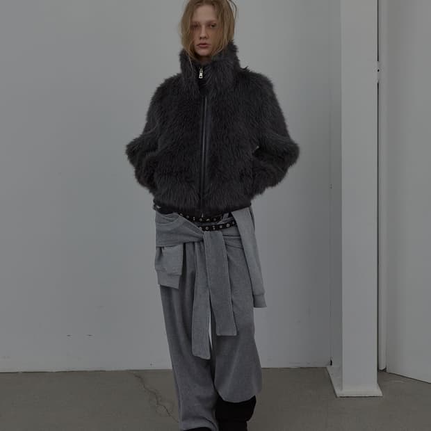 LCDC 뉴 퍼 집업 자켓 그레이