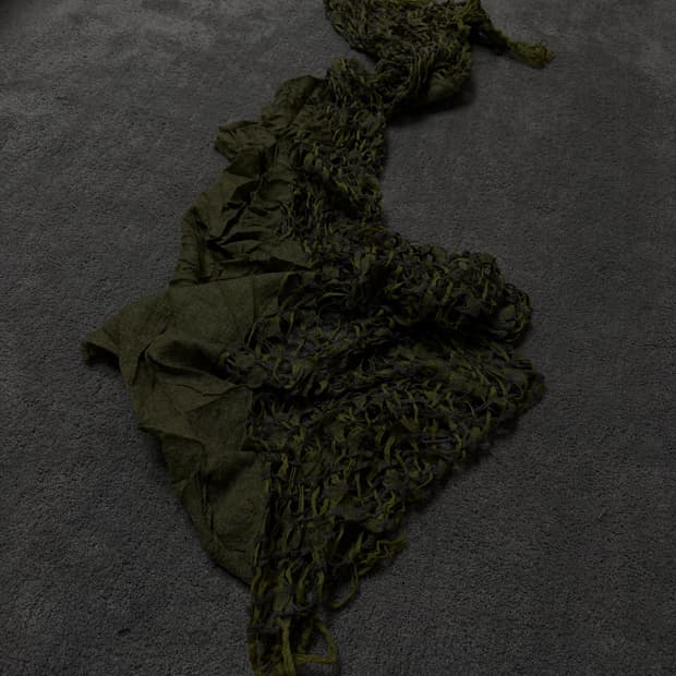 Vintage v-kei punk mood fishnet scarf