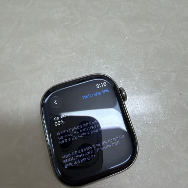 애플워치 10 내추럴 티타늄 46mm