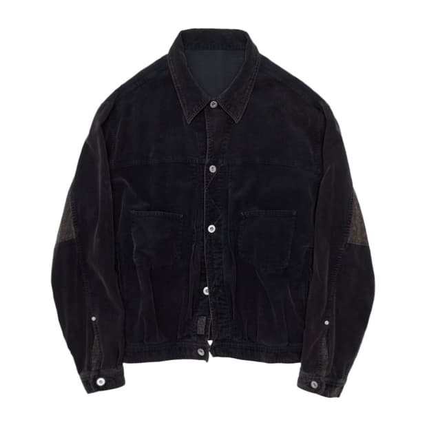 [4] 폴리테루 페이즐리 트러커 자켓 다크퍼플네이비