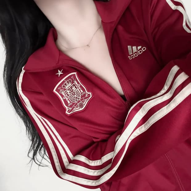 아디다스 딥레드 버건디 스페인 져지 