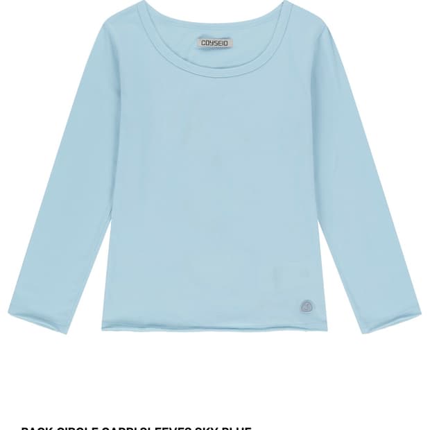 (구해요) BACK CIRCLE CAPRI SLEEVES SKY BLUE
