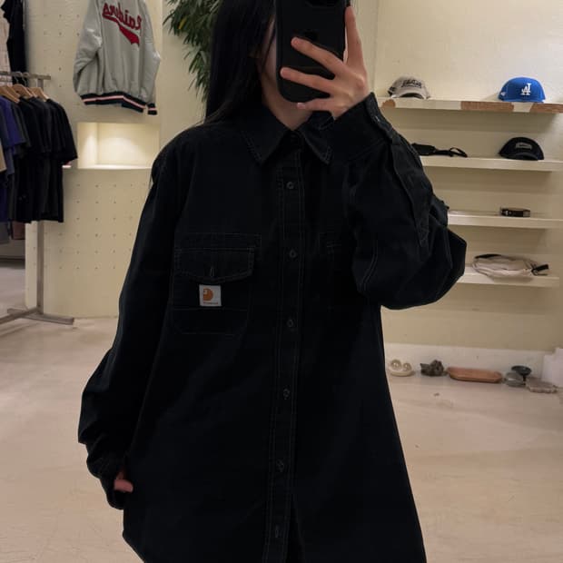 칼하트 아웃스티치 박시핏 워크 셔츠 U31