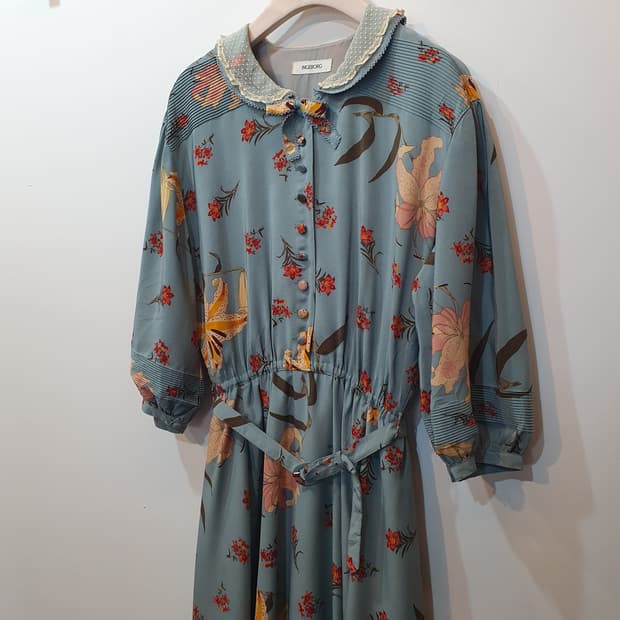 INGEBORG 레이스 플라워 롱 원피스