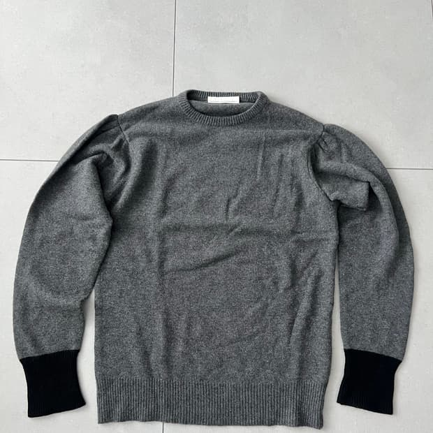 랜덤아이덴티티 울캐시 셔링 니트 그레이 XL