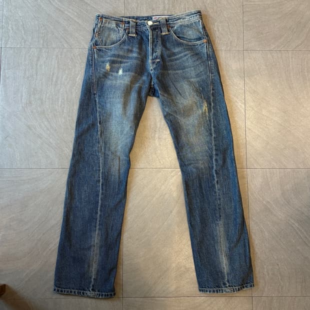 리바이스 정품 데님 엔진 청바지 바지