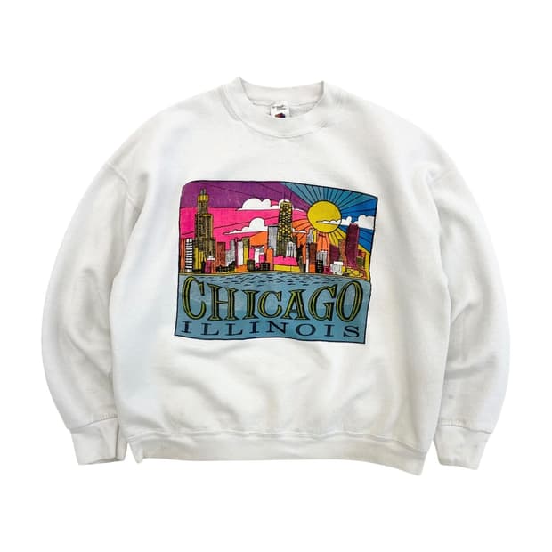 80's 프룻오브더룸 시카고 일리노이 스웻셔츠 