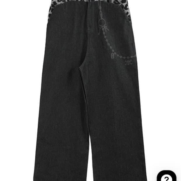 비엑세스 Panther Patchwork Black Baggy Deni 