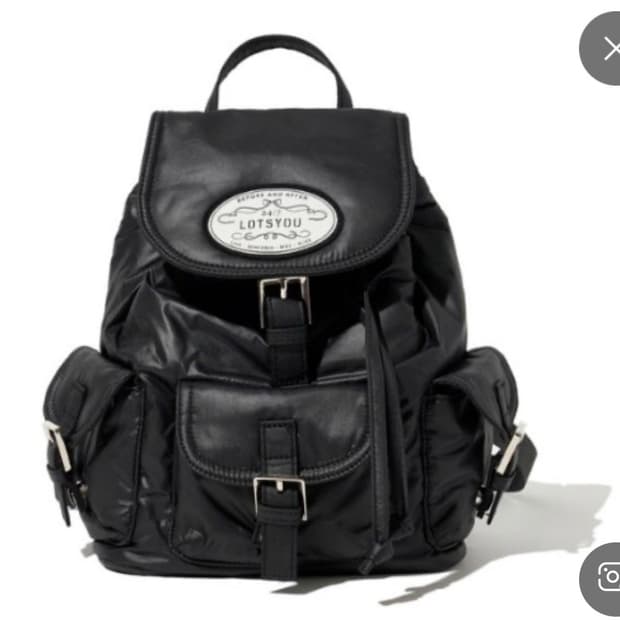 라츠유 백팩 Nostalgia chubby Backpack Black