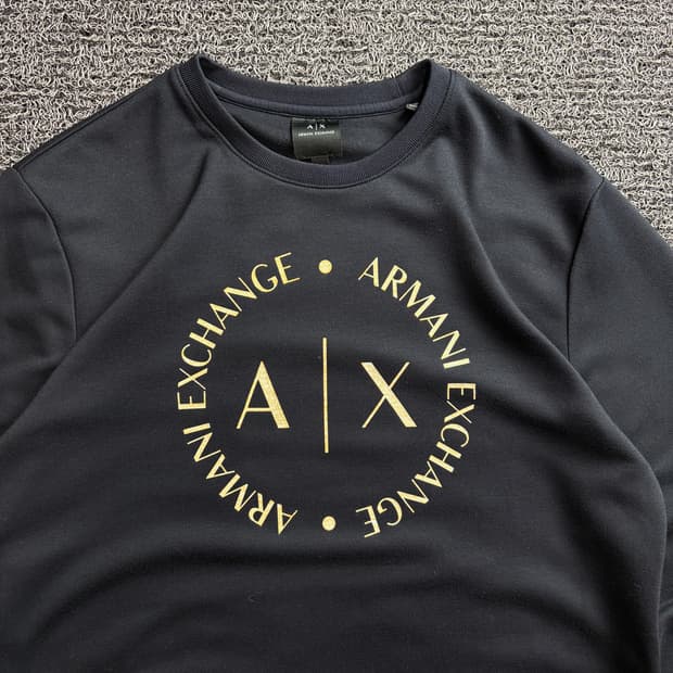 아르마니 익스체인지 빅로고 크루넥 맨투맨 4192