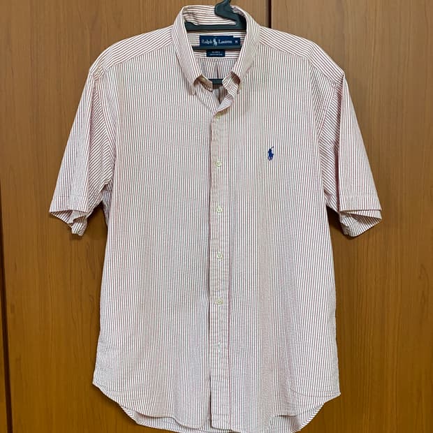 [POLO] 폴로 랄프로렌 시어서커 반팔 스트라이프셔츠 M사이즈
