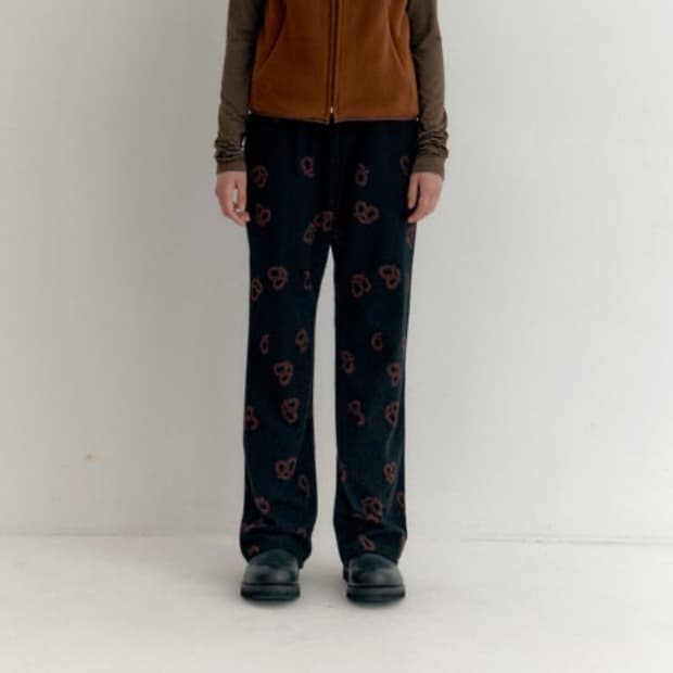 엔조블루스 테리 프레첼 밴딩 부츠컷 팬츠