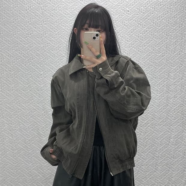 라퍼지스토어 버핑레더 오버핏 빈티지 시크 MA-1 자켓 S C09576