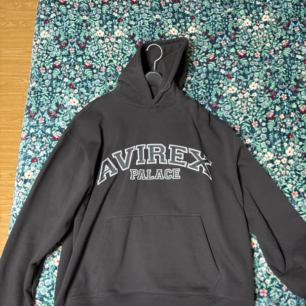 팔라스 x 아비렉스 후드 긴팔 블랙