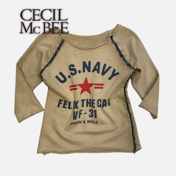 navy printing raglan t-shirt