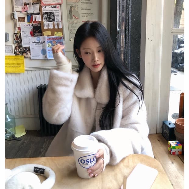 (구해요)leeds 리즈 로엔 밍크 퍼 자켓