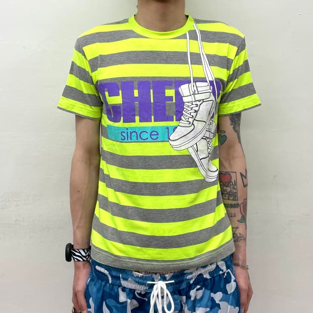 Cheer Shoes Green Stripe T-Shirt