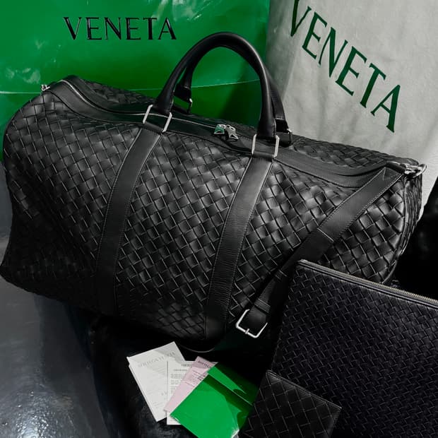 [풀구성] 보테가베네타 인트레치아토 라지 레더 더플 백