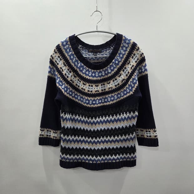 브룩스브라더스 우먼 페어아일 7부 니트 S