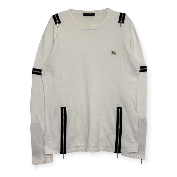 버버리 지퍼 니트 티셔츠