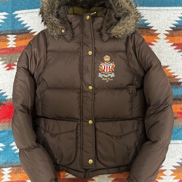 [RARE] 폴로 랄프로렌 라쿤 퍼 패딩