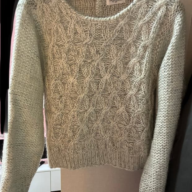 빈티지 민트색 니트