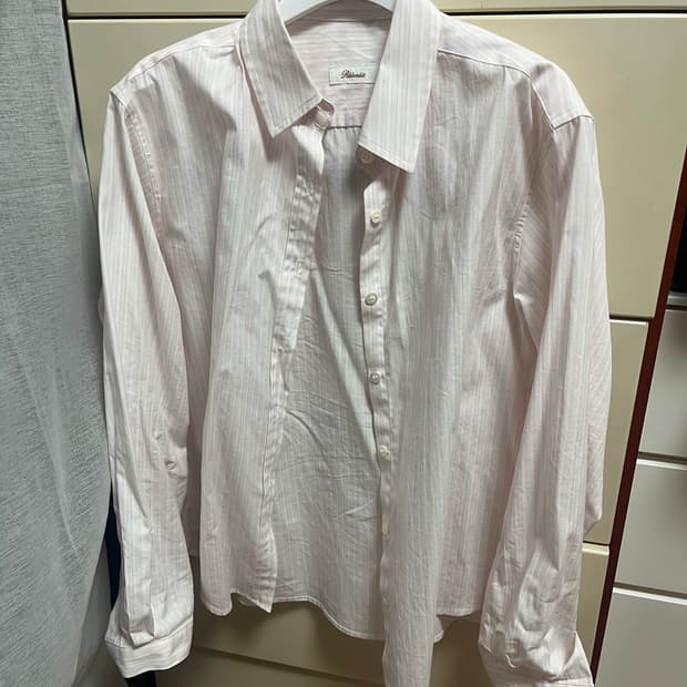 리본빛 핑크스트라이프 셔츠