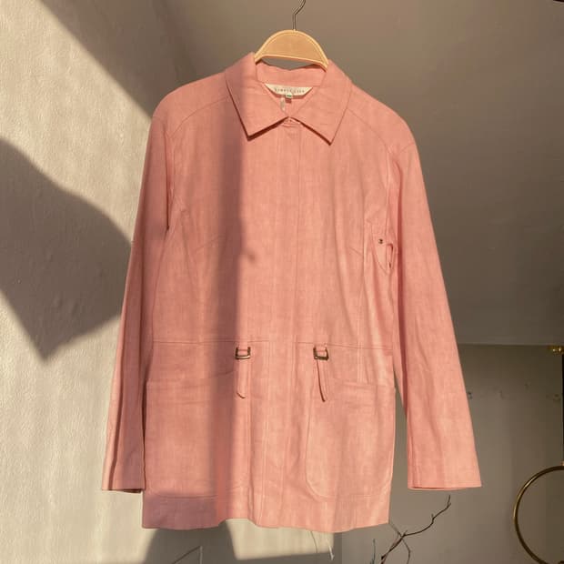 y2k 핑크우유 똑딱이 자켓