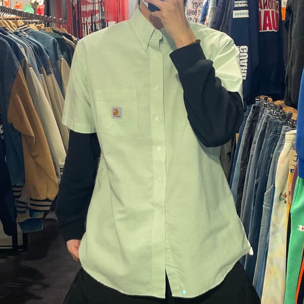 [IM] carhartt 칼하트 민트그린 반팔셔츠