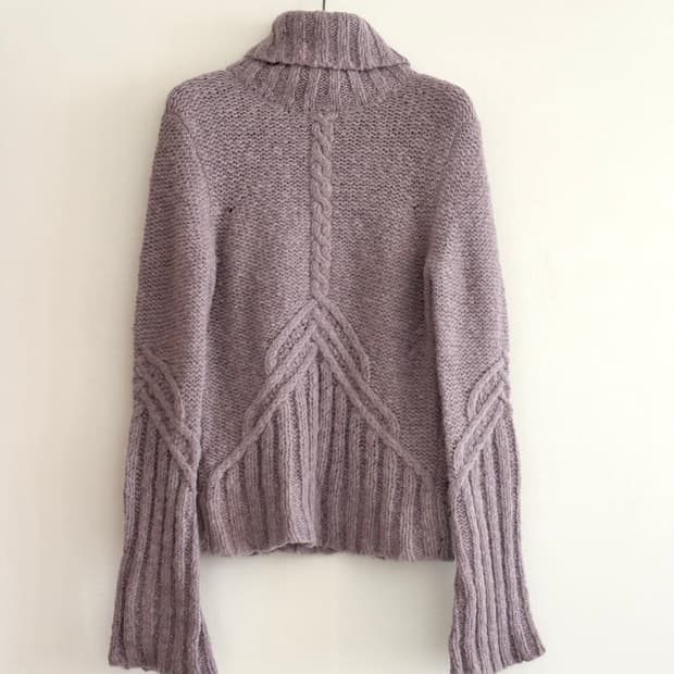 캘빈클라인 울 라벤더 스웨터