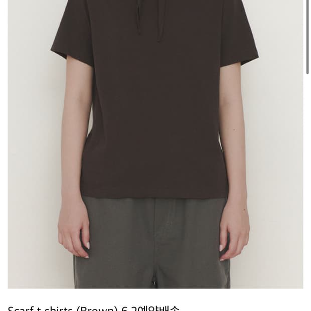 (1) parrt Scarf t shirts (Brown) 사이즈 교환