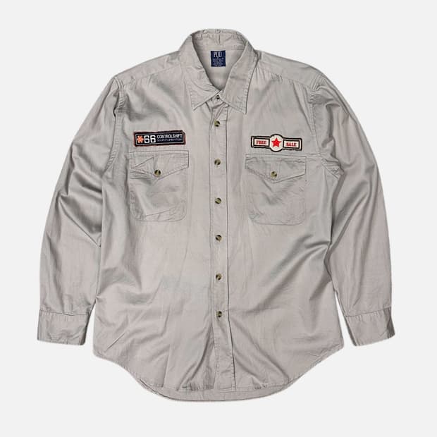 PDD patch pocket beige shirt