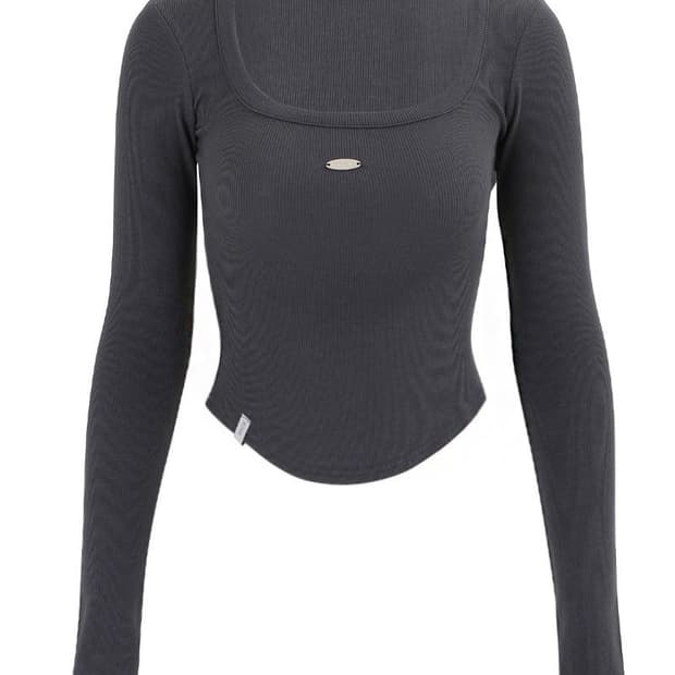 킴서울 111 라운드스퀘어 롱슬리브 블루차콜