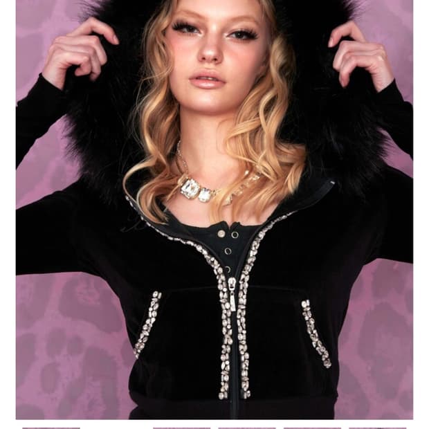 베이비메탈클럽 Glam fur velour hood zip up 판매합니