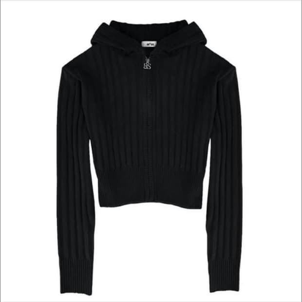 애즈온 나디아 니트 집업 nadia knit zip up