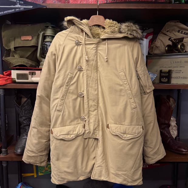 데님앤서플라이 by 랄프로렌 퍼 후드 N3B 복각 야상 파카 N131