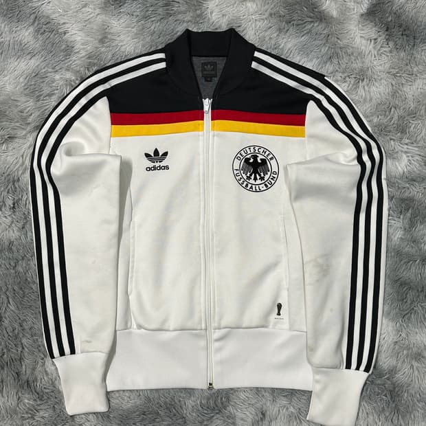 아디다스 독일 국대 트랙탑 화이트 져지