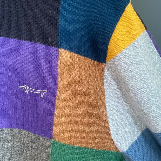 루이까스텔 뮤트 패치색감 아메카지 니트