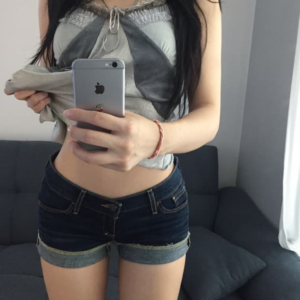 Abercrombie 데님 로우 갸루 데님 핫팬츠 반바지
