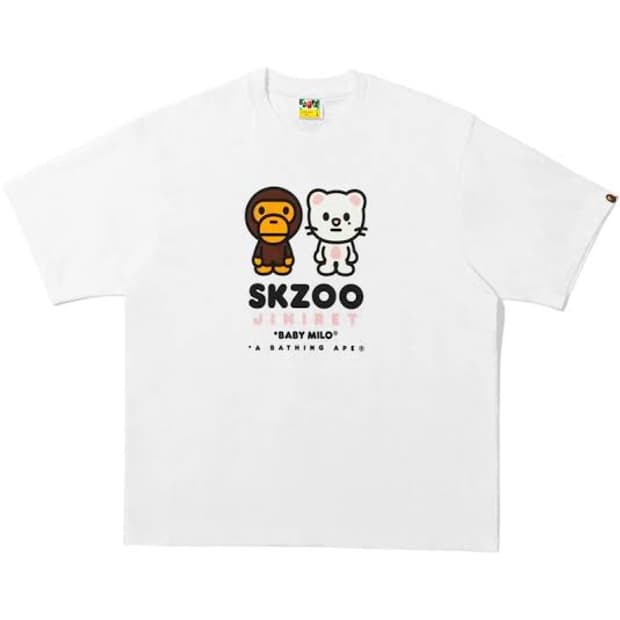 베이프 x 스트레이키즈 반팔티셔츠