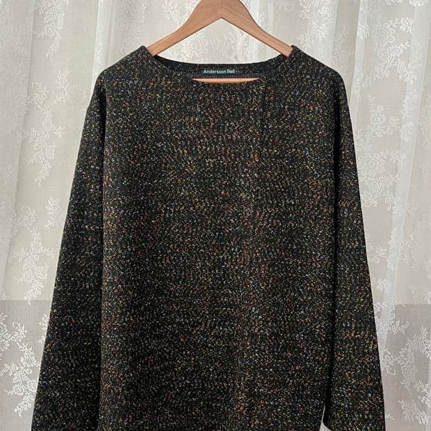 L) 앤더슨벨 런던 보트넥 풀오버 블랙