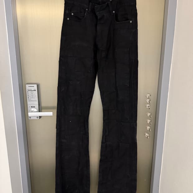 파라독스 데님 카고 블랙 팬츠